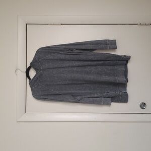 Torrid's Mineral Gray And White Wash Hooded Sweater